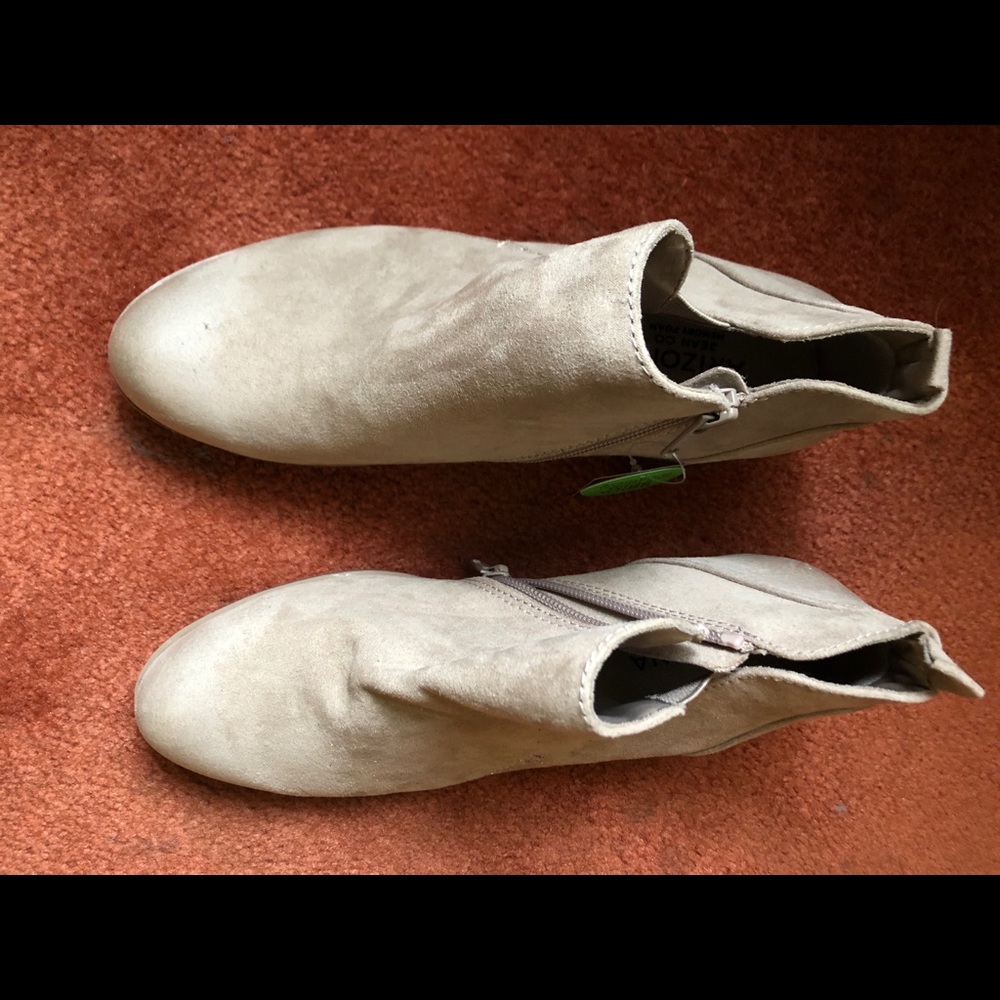 Cream colored booties